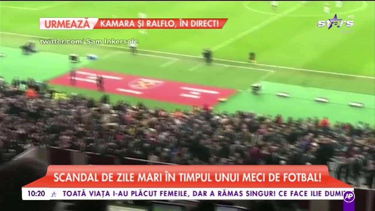 Scandal de zile mari în timpul unui meci de fotbal