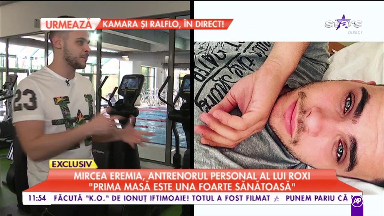 Mircea Eremia, antrenorul personal al lui Roxi. Exercițiile pe care le face în fiecare zi la sală