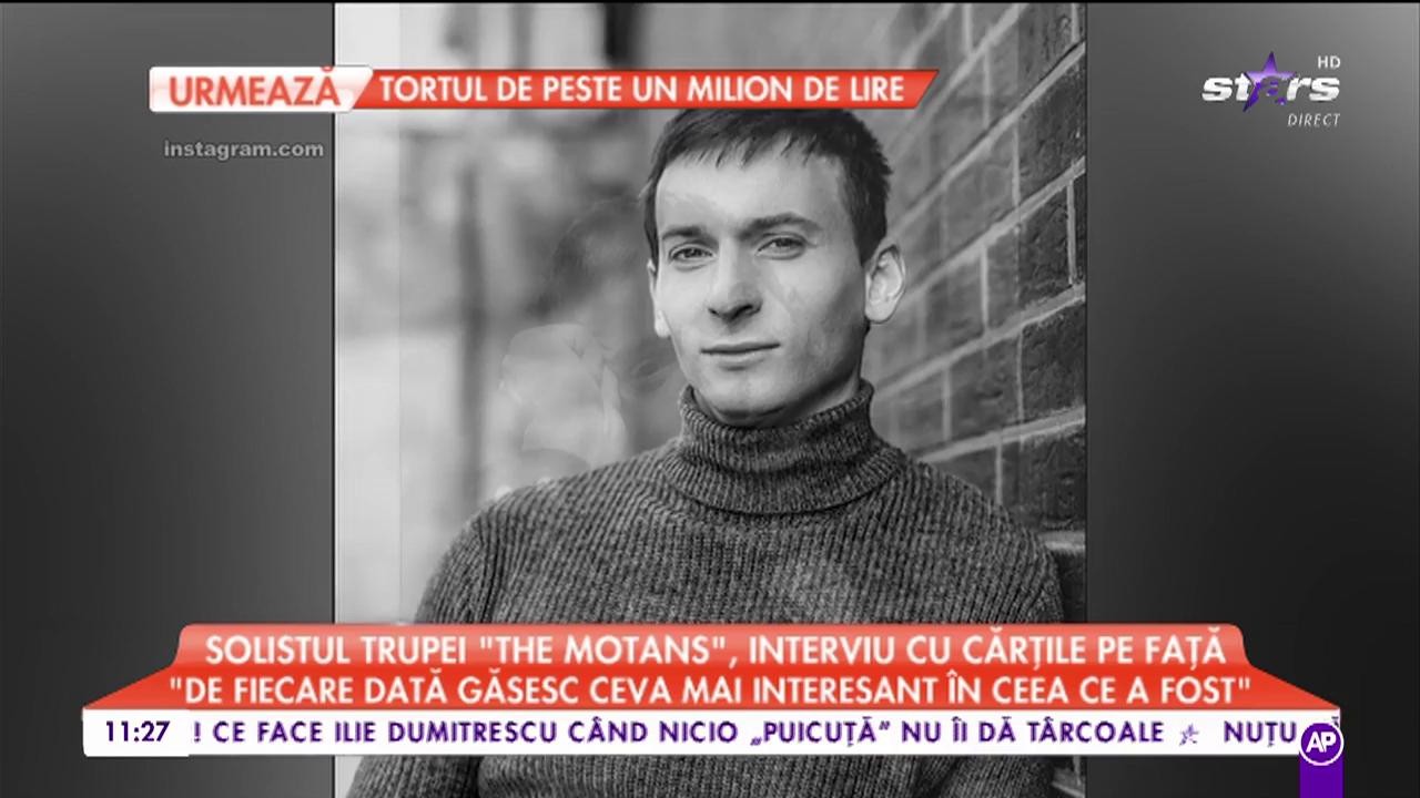 Solistul trupei ”The Motans”, interviu cu cărțile pe față: ”De fiecare dată găsesc ceva mai interesant în ceea ce a fost”