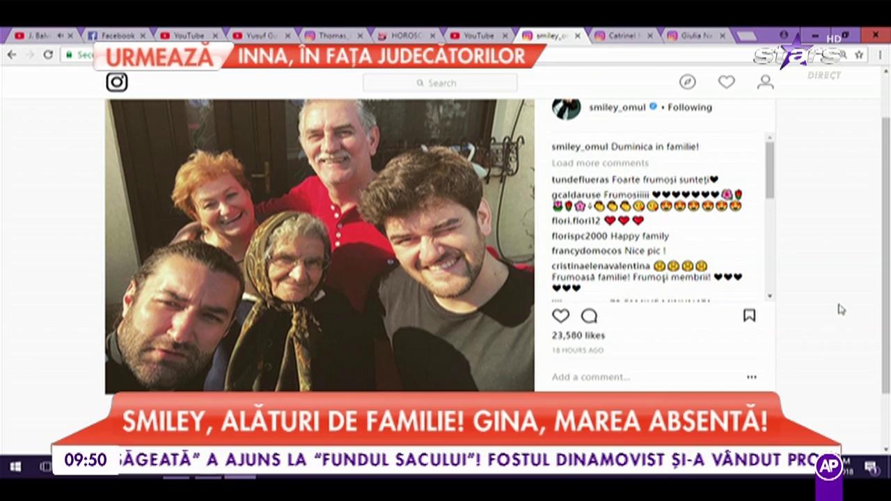 Smiley, alături de familie! Gina, marea absentă!