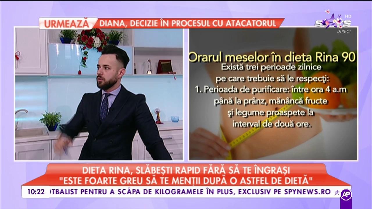 Dieta Rina, slăbești rapid fără să te îngrași: ”Este foarte greu să te menții după o astfel de dietă”