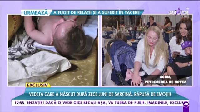 Botez în showbiz, în direct! Imagini din biserică. Cristina Spătar, cu un bebeluș în brațe, la apraope doi ani de la divorț