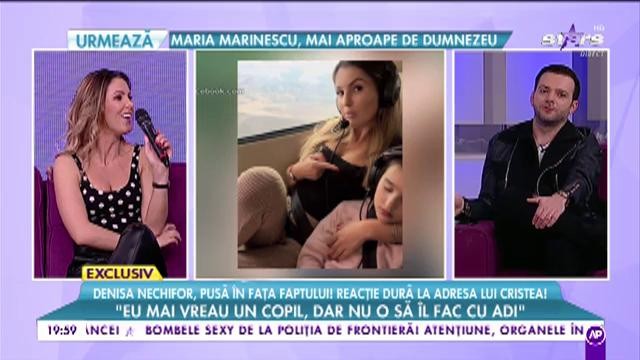 Denisa Nechifor, despre viața de familie: &bdquo;Eu mai vreau un copil dar nu o să &icirc;l fac cu Adi&rdquo;