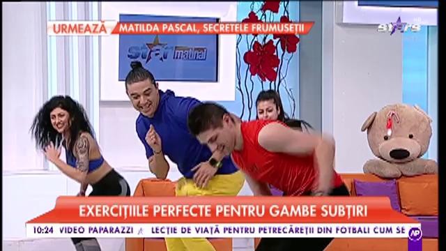 Facem sport cu antrenorul vedetelor. Exercițiile perfecte pentru gambe subțiri