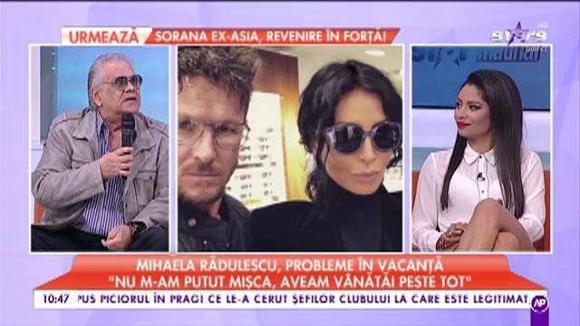 Mihaela Rădulescu, probleme în vacanță. „Nu m-am putut mișca, aveam vânătăi peste tot”