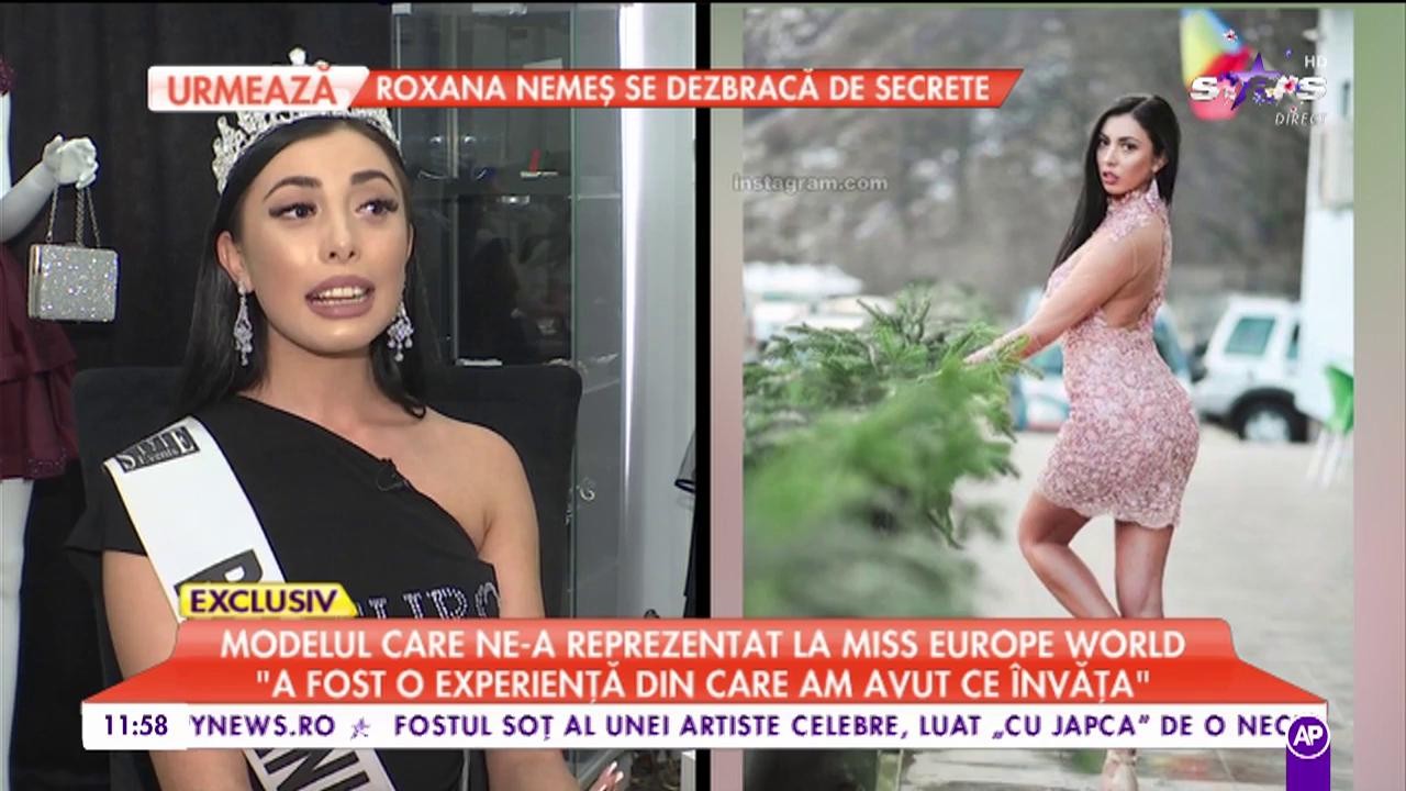 Interviu exclusv cu tânăra carea ne-a reprezentat la Miss Europe World: „A fost o adevărată provocare pentru mine”