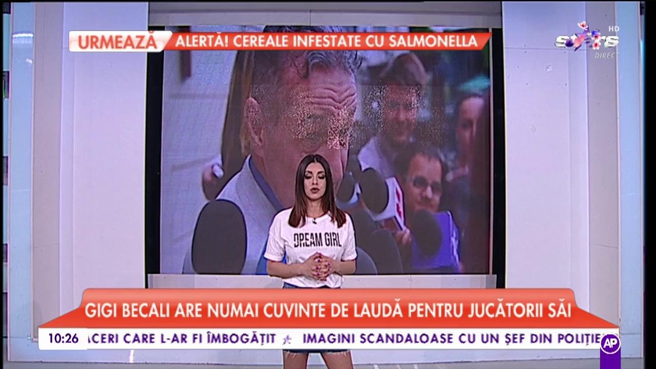 Gigi Becali are numai cuvinte de laudă pentru jucătorii săi