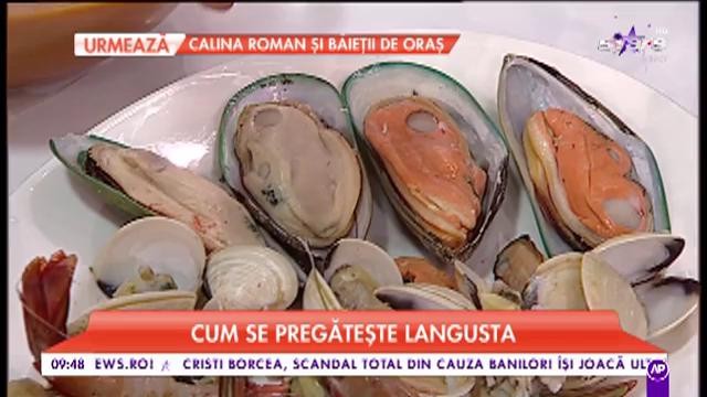 Rețete cu fructe de mare. Cum se pregătește Langusta: ”Este important să se pregătească proaspătă”