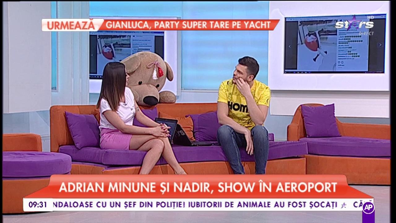 Adrian Minune și Nadir, show în aeroport