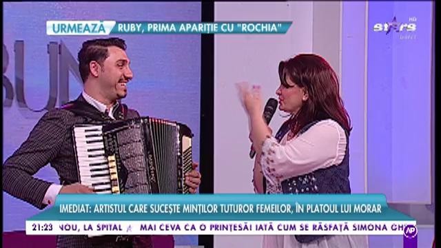 Gina Matache a cântat melodia „Puiul meu cu mustăcioară”