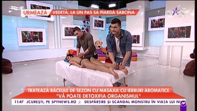 Tratează răcelile de sezon cu masajul cu ierburi aromatice