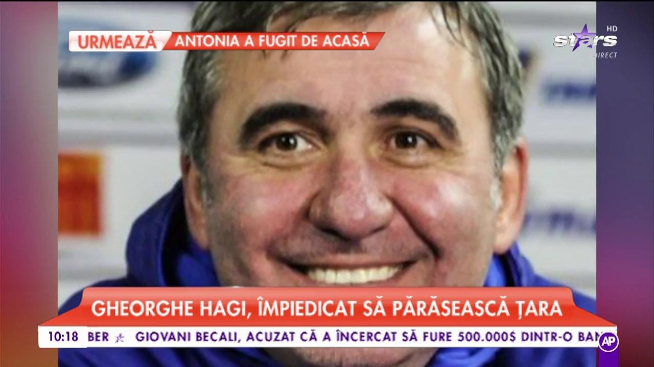 Gheorghe Hagi, împiedicat să părăsească țara