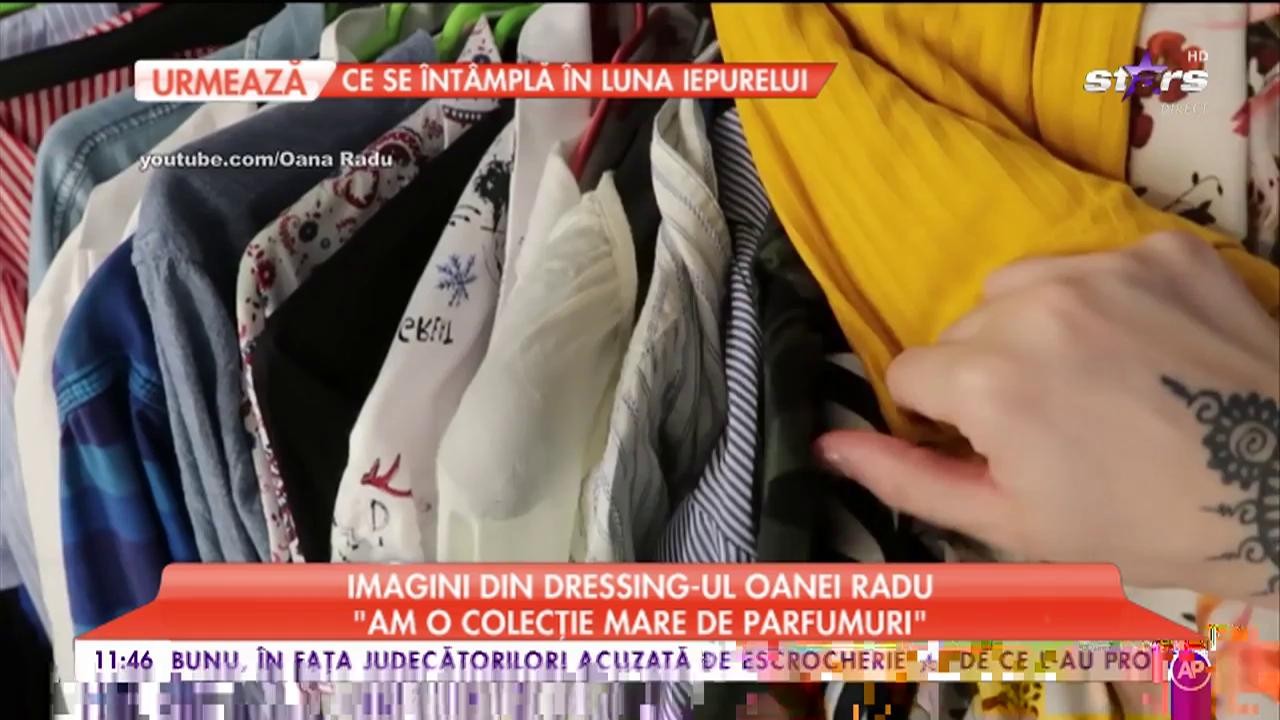 Imagini din dressing-ul Oanei Radu: ”Am o colecție mare de parfumuri”