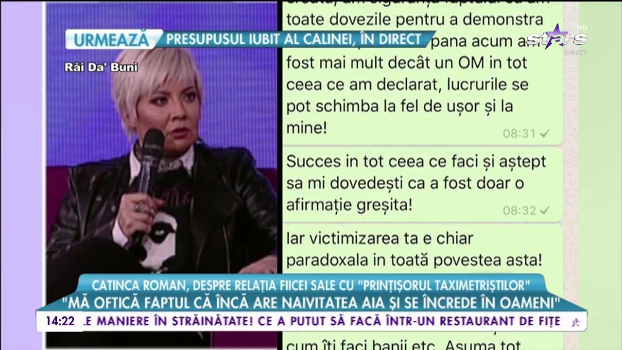 Catinca Roman, despre relația fiicei sale cu &rdquo;Prințișorul taximetriștilor&rdquo;