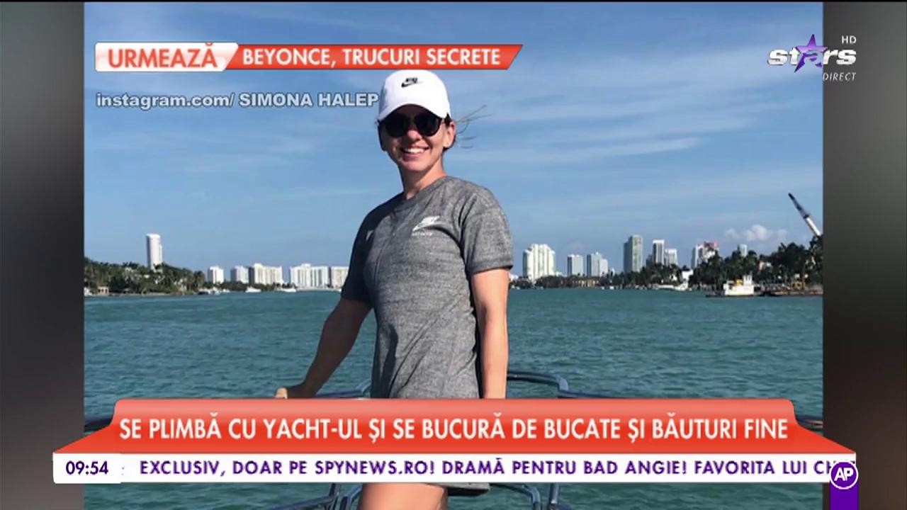 Dacă nu Halep, atunci cine! Sportiva se plimbă cu yacht-ul și se bucură de bucate și băuturi fine