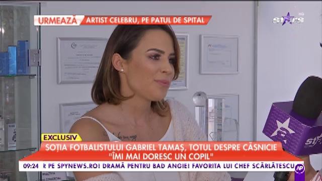 Soția fotbalistului Gabriel Tamaş, totul despre căsnicie: „Îmi mai doresc un copil”