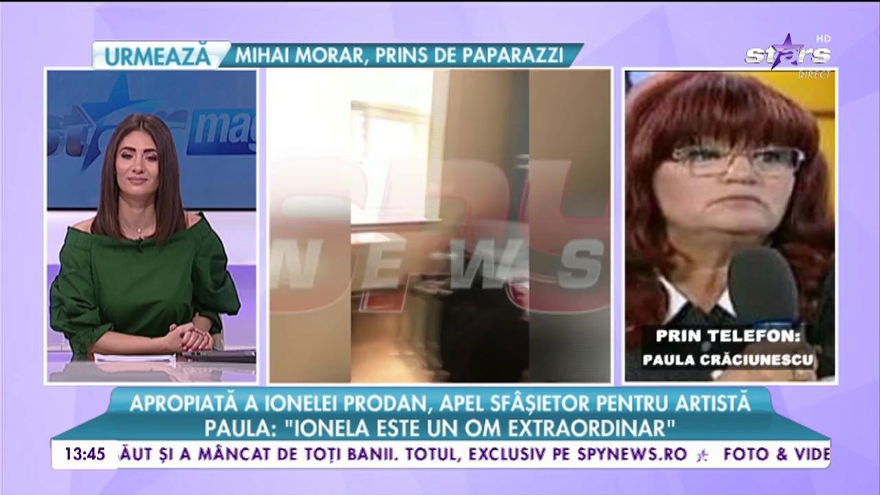 Apropiată a Ionelei Prodan, apel sf&acirc;șietor pentru artistă