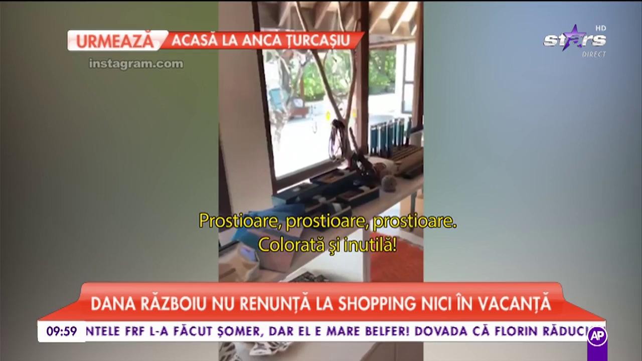 Dana Războiu se răsfață în paradis. Vedeta nu renunță la shopping nici în vacanță