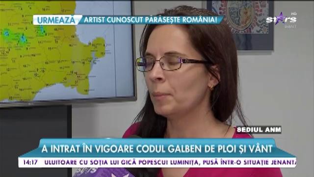 Vremea se răcește &icirc;n toată țara! A intrat &icirc;n vigoare codul galben de ploi și v&acirc;nt