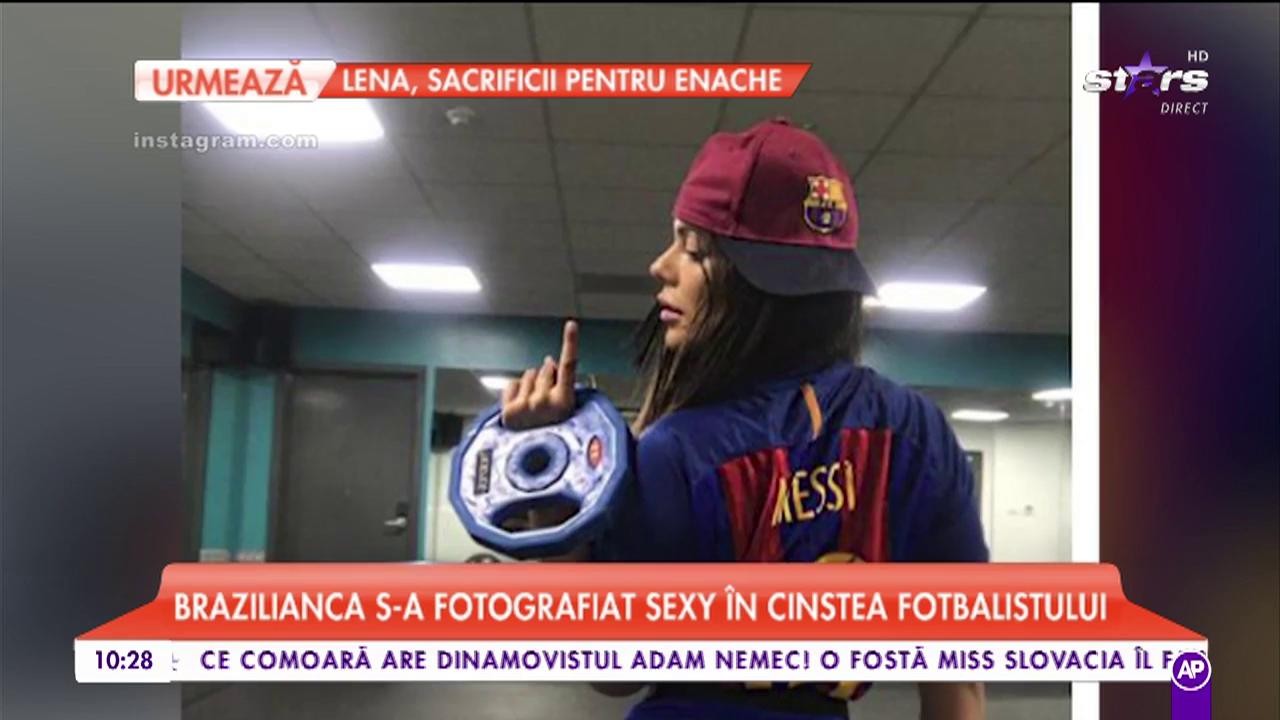 Miss Bum Bum face orice pentru Messi. Brazilianca s-a fotografiat sexy în cinstea fotbalistului