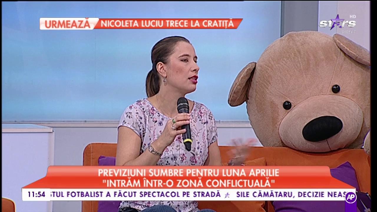 Anca Dimancea, despre luna Aprilie: ”Intrăm într-o zonă conflictuală”