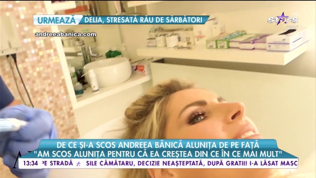 De ce și-a scos Andreea Bănică alunița de pe față: &rdquo;Am renunțat foarte ușor la semn&rdquo;
