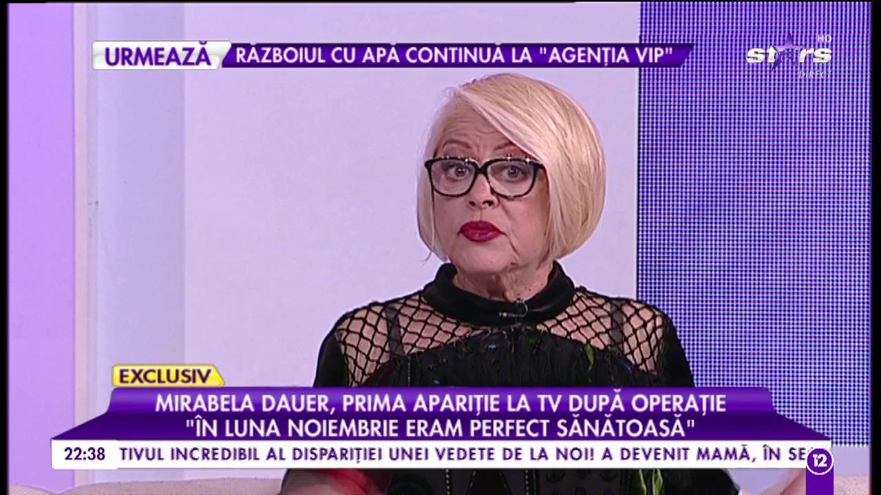 Mirabela Dauer, prima apariţie la TV după operaţie