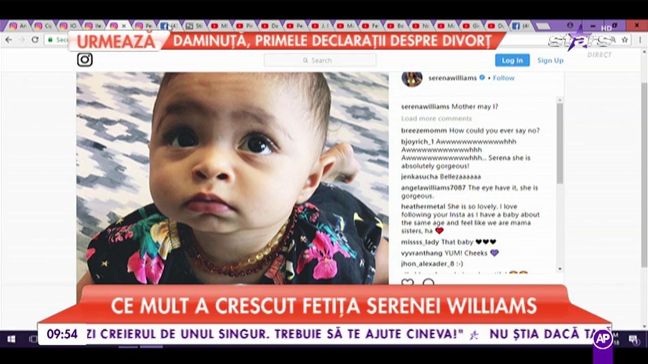 Ce mult a crescut fetița Serenei Williams