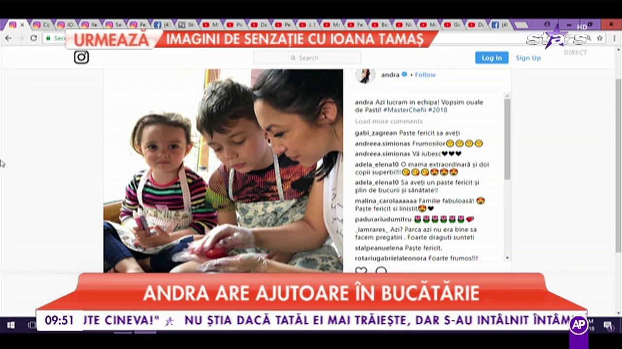 Andra are ajutoare în Bucătărie