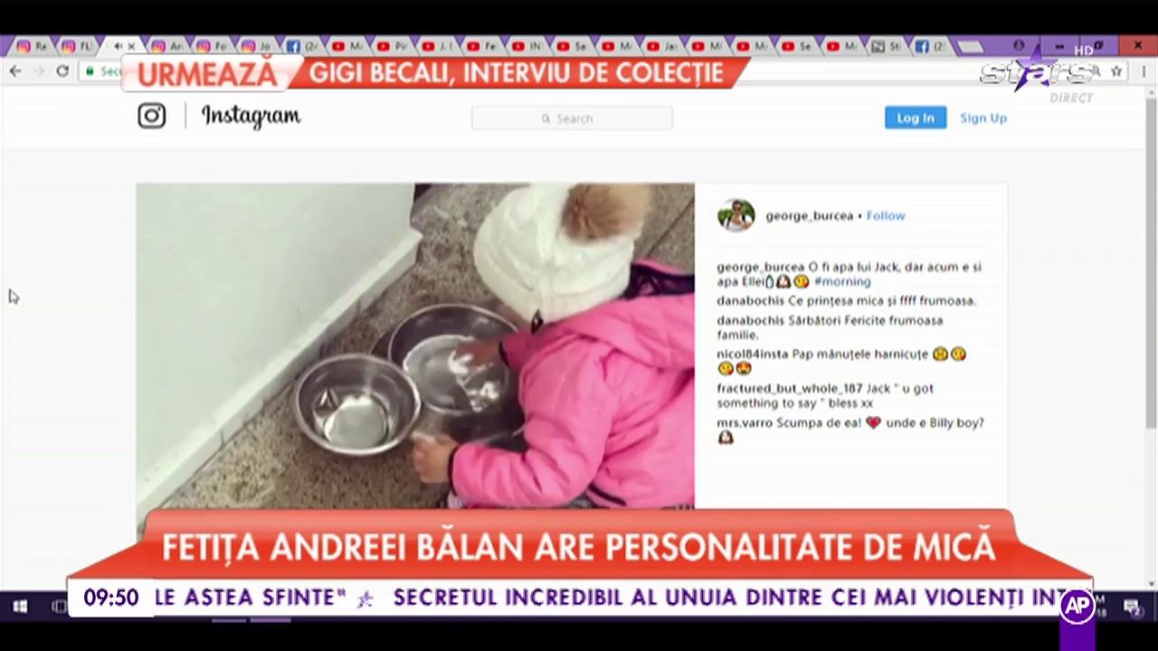 Fetița Andreei Bălan are personalitate de mică