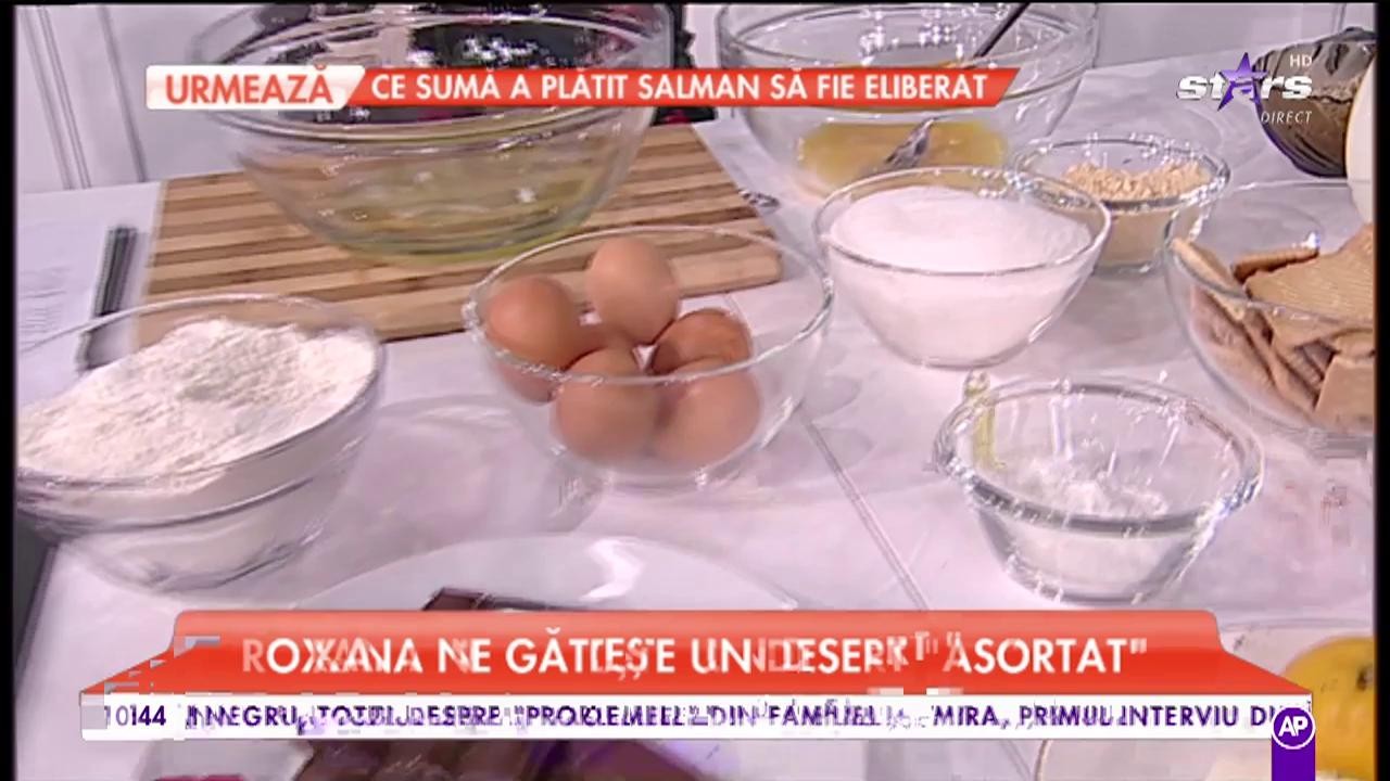 Roxana gătește un desert ”asortat”. Chef Roxi pregătește prăjitura ”noaptea de Paște”