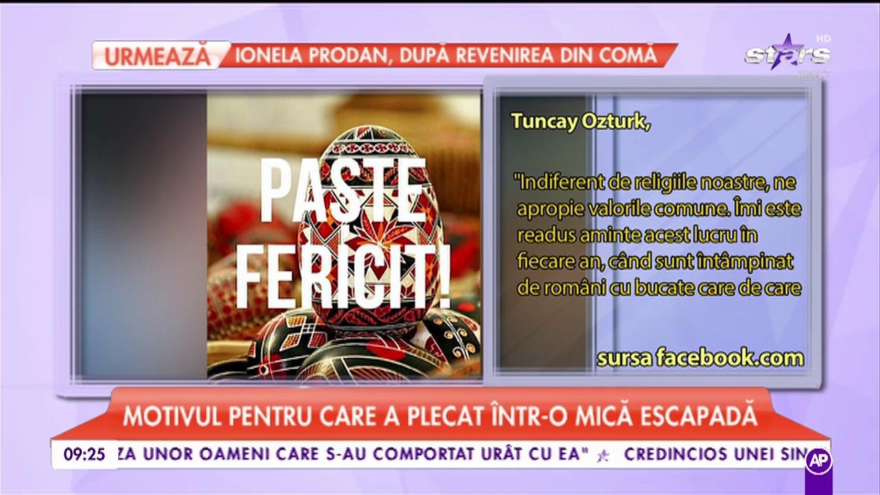 Tuncay, declarații exclusive! Motivul pentru care a plecat într-o mică escapadă