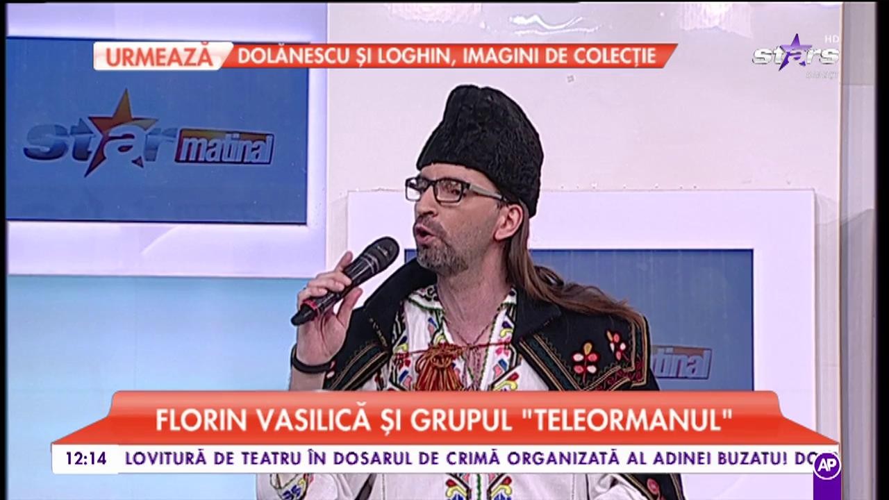 Florin Vasilică și Grupul „Teleormanul", în platoul matinalilor