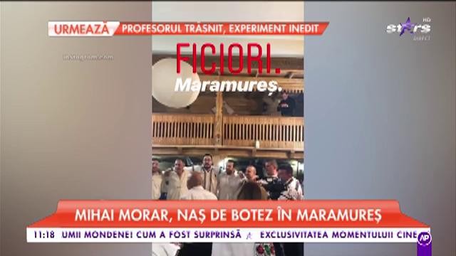 Moment emoționant pentru Mihai Morar. Prezentatorul a fost naș de botez în Maramureș