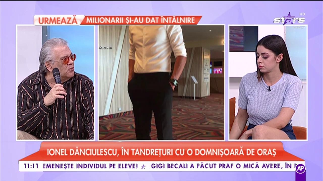 Ionel Dănciulescu, în tandrețuri cu o domnișoară de oraș