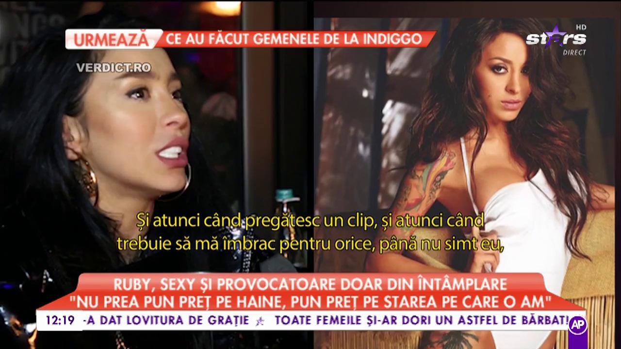 Ruby, sexy și provocatoare doar din întâmplare: „Nu prea pun preț pe haine, pun preț pe starea pe care o am”