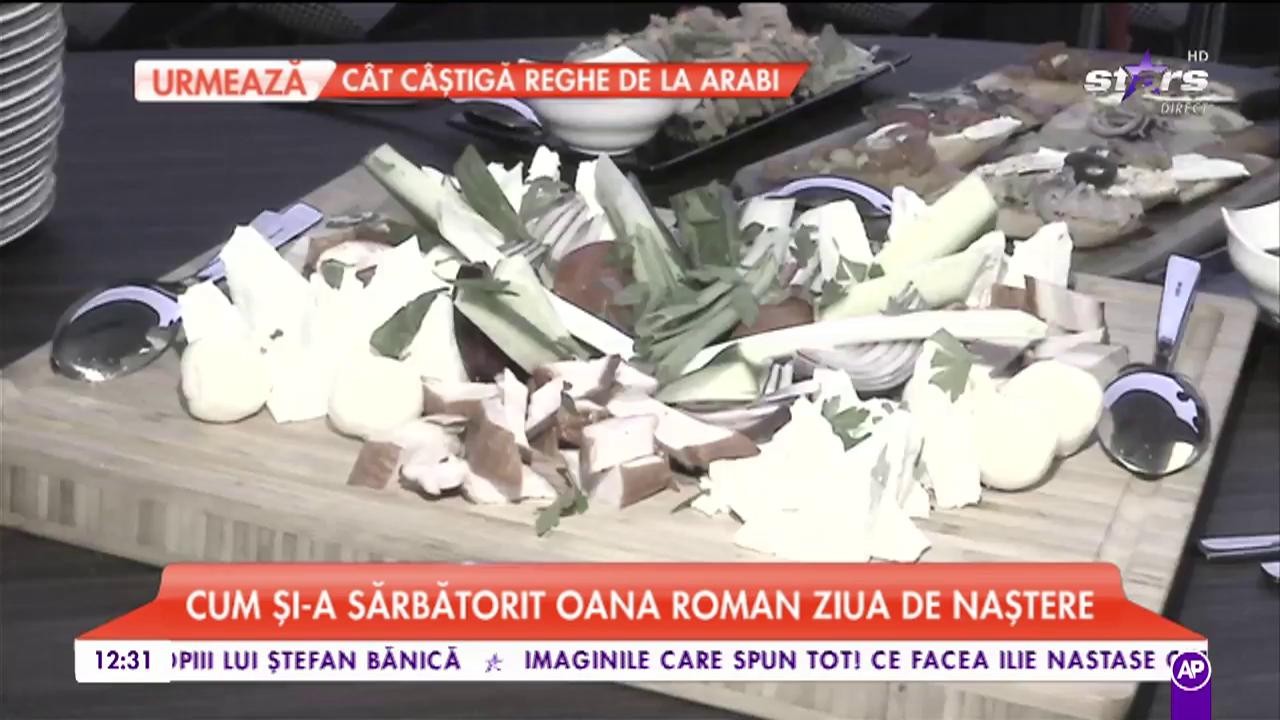 Imagini exclusive de la ziua de naștere a Oanei Roman. Cum a arătat tortul vedetei