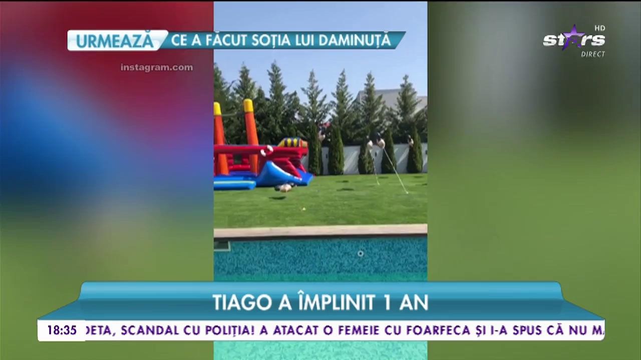 Petrecere mare &icirc;n familia lui Adrian Mutu. Tiago a &icirc;mplinit un an