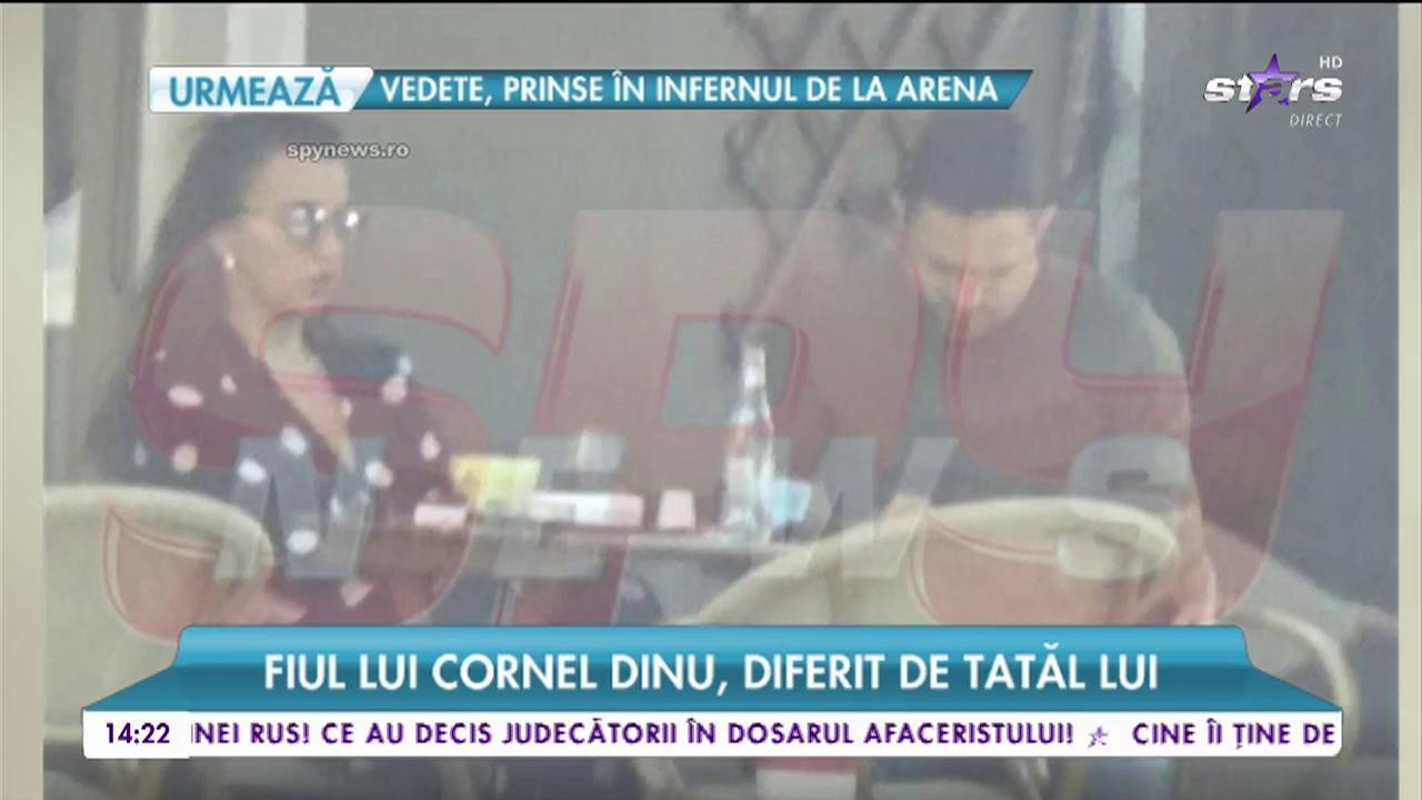 Fiul lui Cornel Dinu, diferit de tatăl lui. Cu l-au surprins paparazzii pe Corneluş