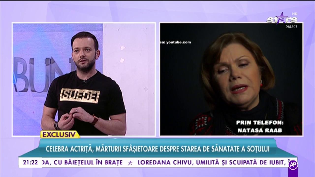 Soțul „Coanei Chiva”, operat de urgență. Care sunt primele declarații ale actriței Natașa Raab