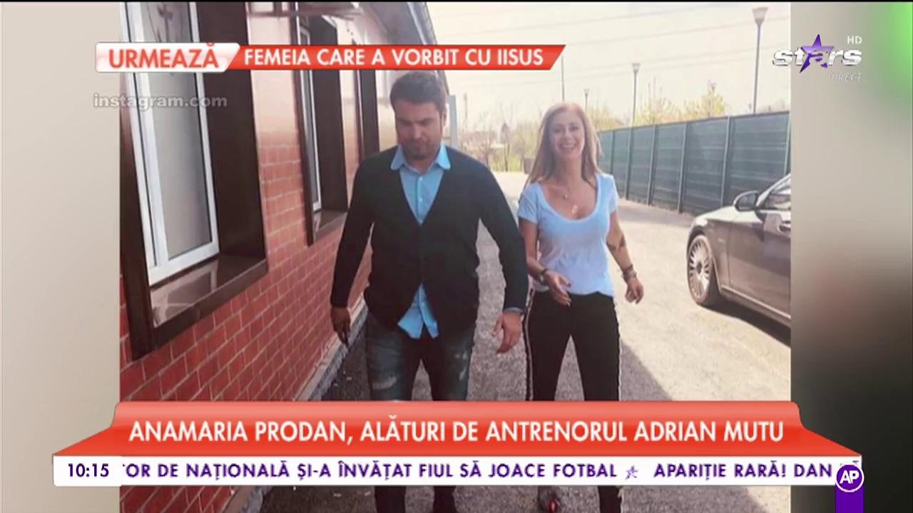 Anamaria Prodan, alături de antrenorul Adrian Mutu