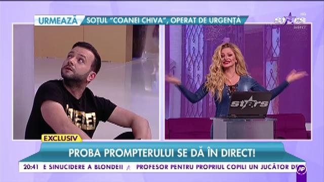 Se anunță o nouă vedetă în televiziune! Andria dă proba prompterului în direct!