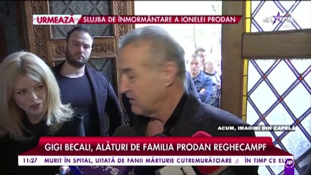 Gigi Becali, declarații la înmormântarea Ionelei Prodan