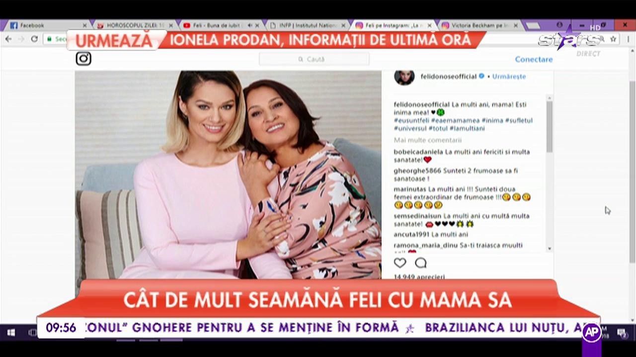 Cât de mult seamănă Feli cu mama sa