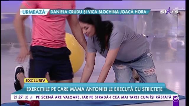 Ce exerciţii execută cu stricteţe pentru a scăpa de kilogramele în plus mama Antoniei