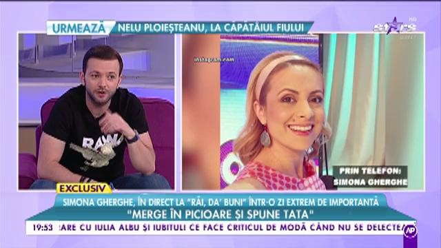 Simona Gherghe, în direct la ”Răi da buni” într-o zi extrem de importantă: ”Nu știu când a trecut timpul ăsta”