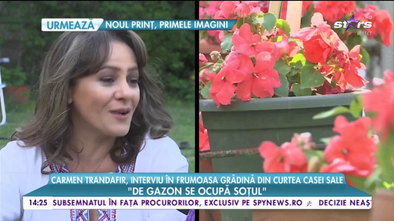 Carmen Trandafir, interviu &icirc;n grădina fabuloasă din curtea casei sale