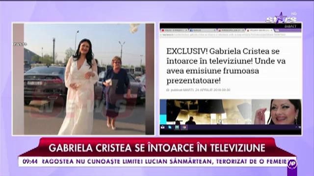 Gabriela Cristea se întoarce în televiziune! Unde va avea emisiune frumoasa prezentatoare!