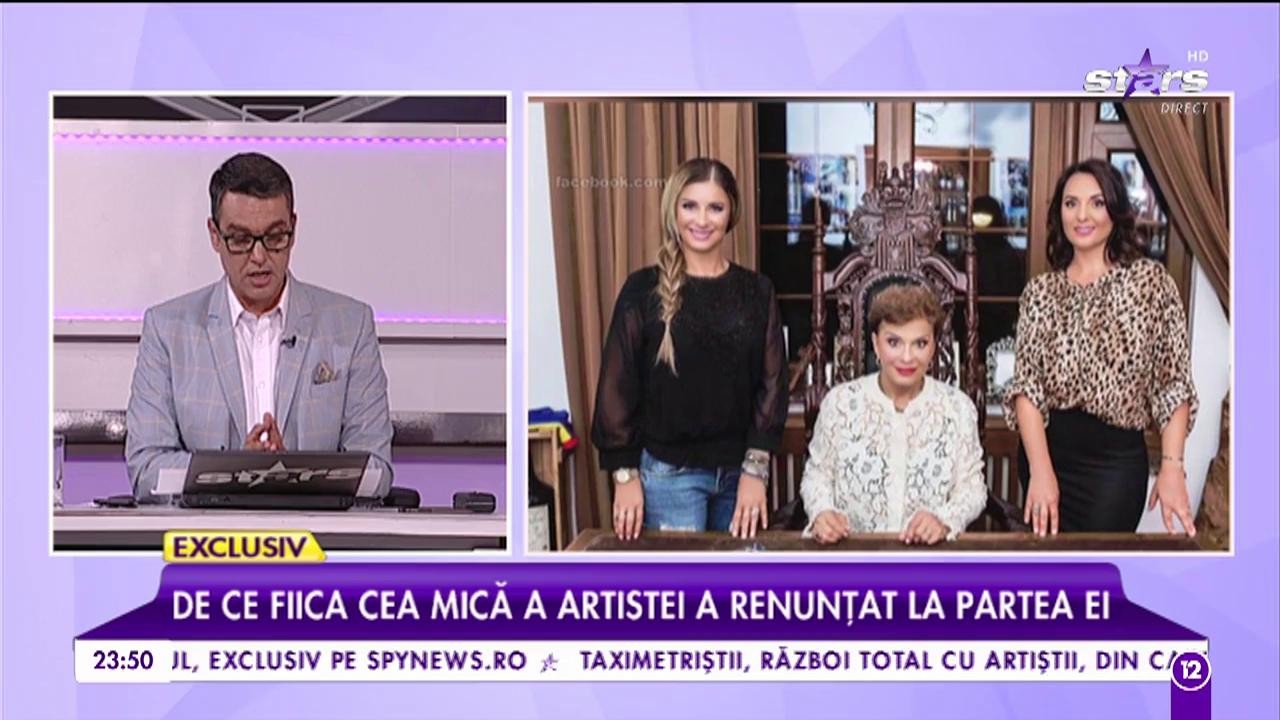 Adevărul despre &icirc;mp&acirc;rțeala averii Ionelei Prodan. De ce fiica cea mică a artistei a renunțat la partea ei de avere