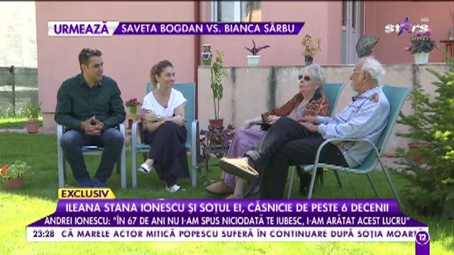 Ileana Stana Ionescu și soțul ei, căsnicie de 67 de ani: &rdquo;&Icirc;ntre noi nu s-a pus niciodată problema de gelozie&rdquo;